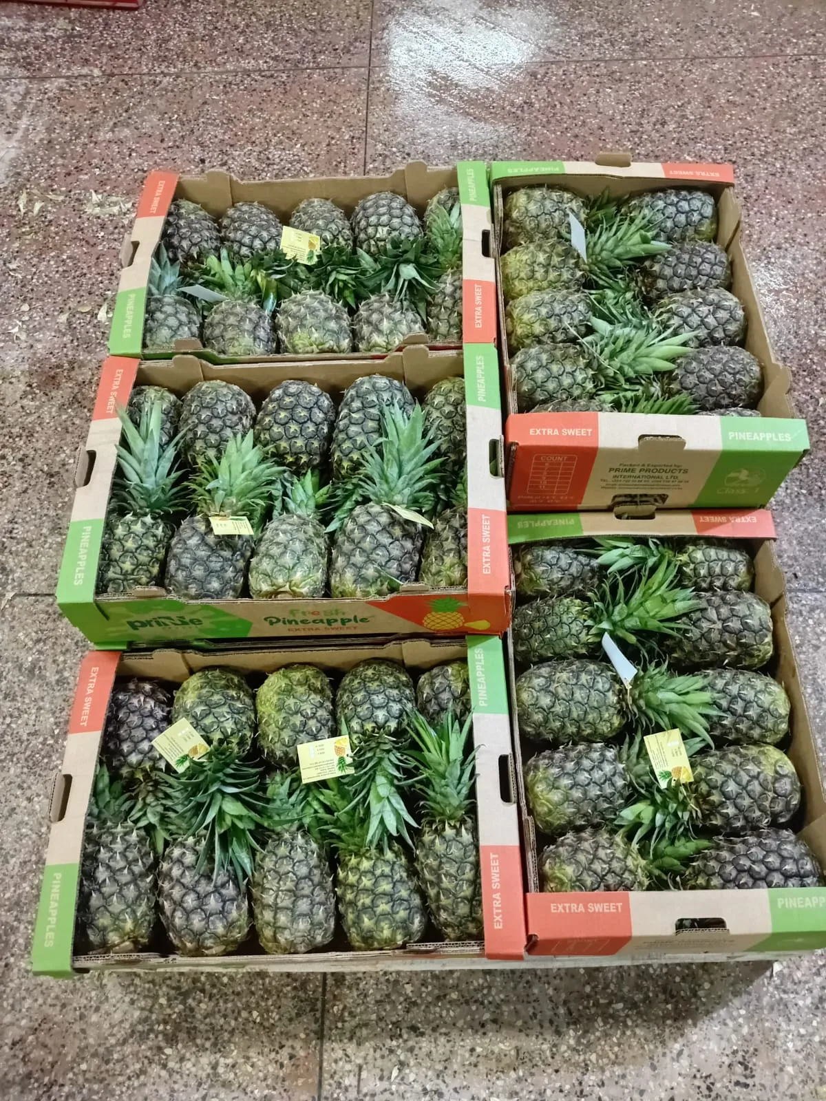 Packaged Pineapples